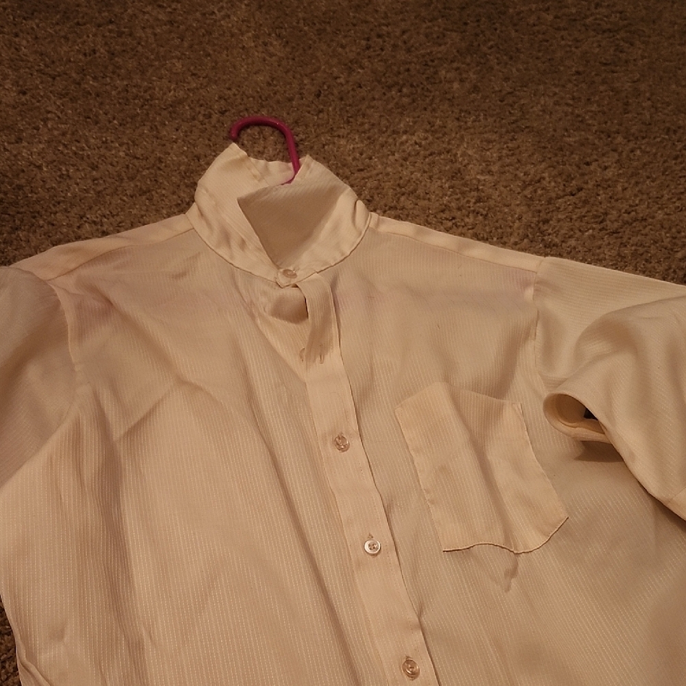 Oster Cream Dress Shirt with Stand-Up Collar